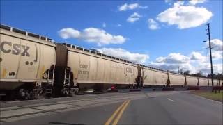 Chasing K Train with Two Brand New Tier IV CSX Locomotives from Waycross, GA to Crawford, FL