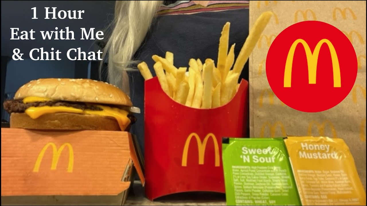 1 Hour Eating McDonald's & Chit Chat | Answering Your Questions | Whispered Ramble ASMR