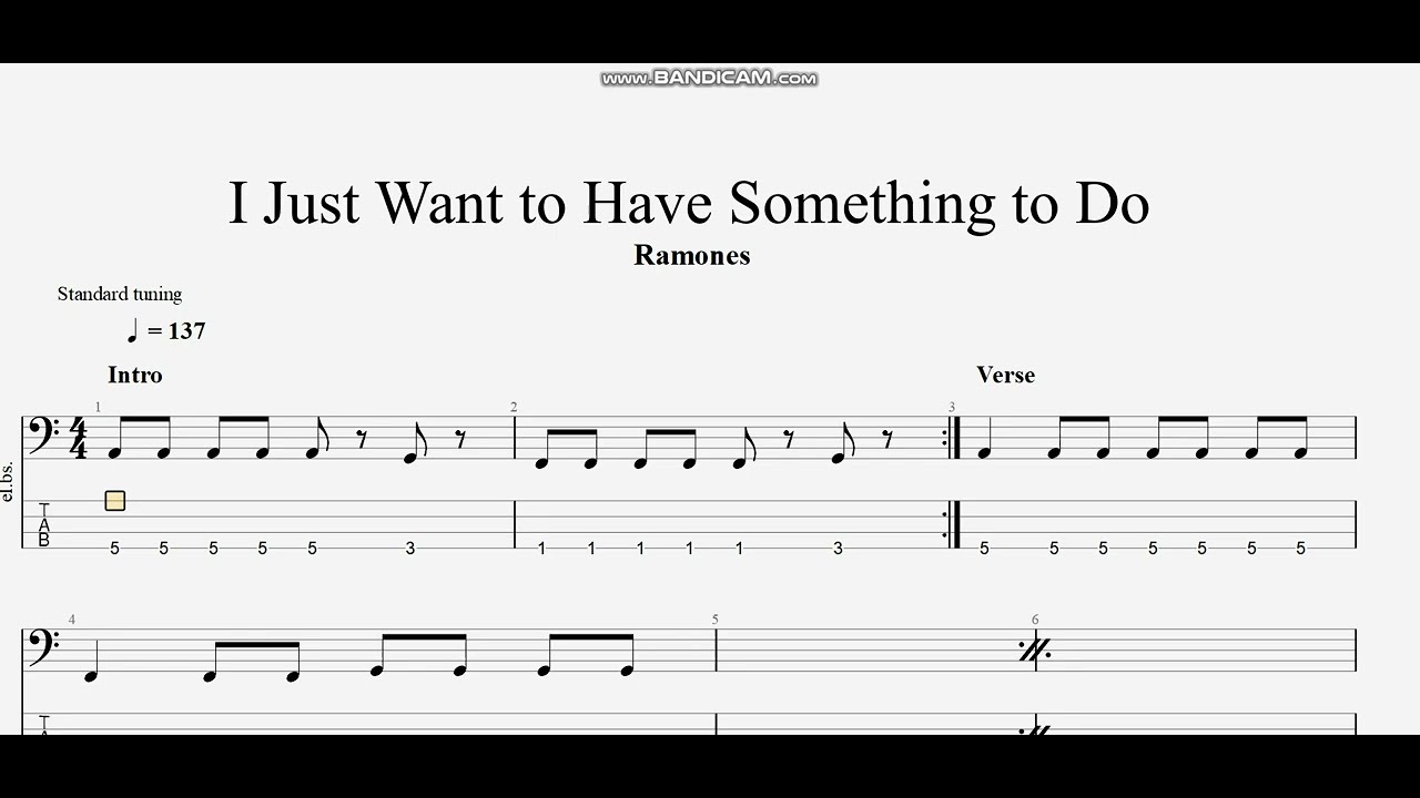 ramones-i-just-want-to-have-something-to-do-bass-tab-youtube