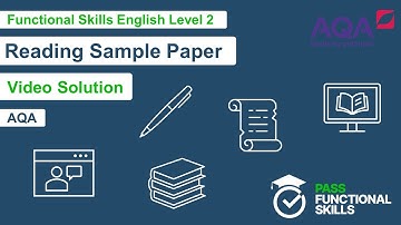 Pass Functional Skills - AQA Reading Sample Paper (Level 2) Video Solution