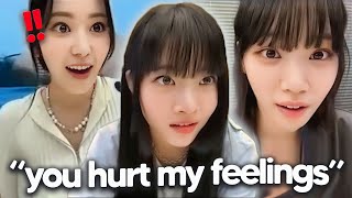 chaewon and eunchae got into a heated argument