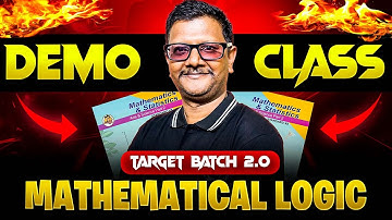 Mathematical Logic 🧿| Demo Lec -01🏆| Target Batch 2.0 | class 12th Maths By Raj Sir | HSC board