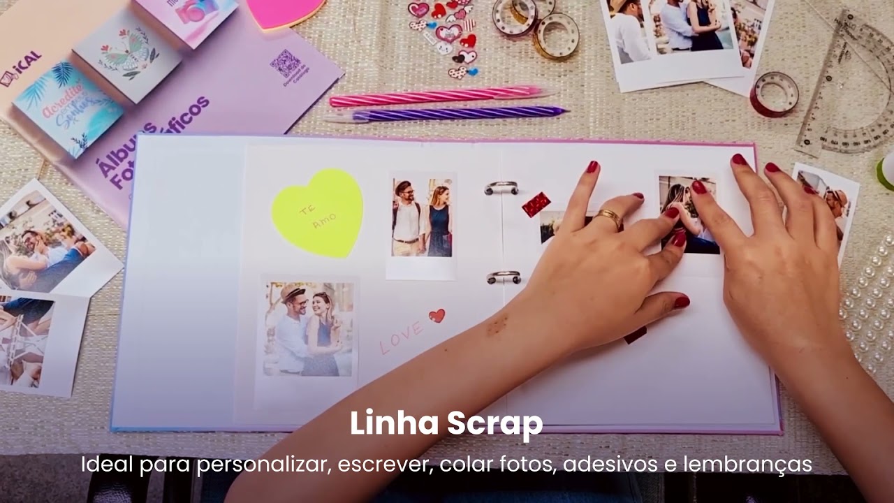 Álbum SCRAP ICAL Ideal para personalizar, escrever, colar fotos e