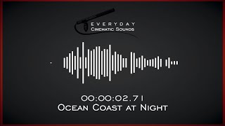 Ocean Coast at Night with Bugs | HQ Sound Effect