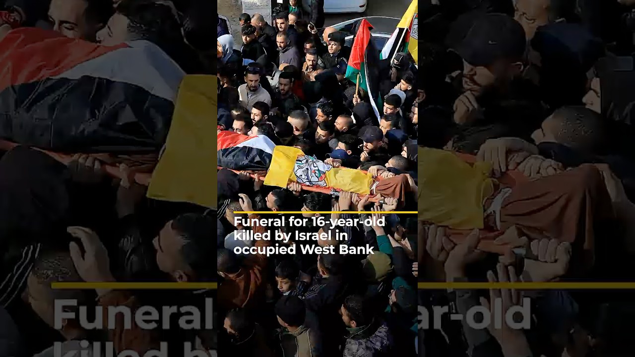 الفلسطينيون ينعون مراهقاً قُتل برصاص القوات الإسرائيلية في الضفة الغربية المحتلة | AJ #shorts