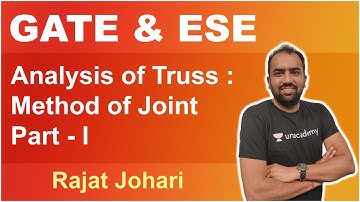 GATE & ESE | Analysis of Truss: Method of Joint Part - I | Civil | Rajat Johari