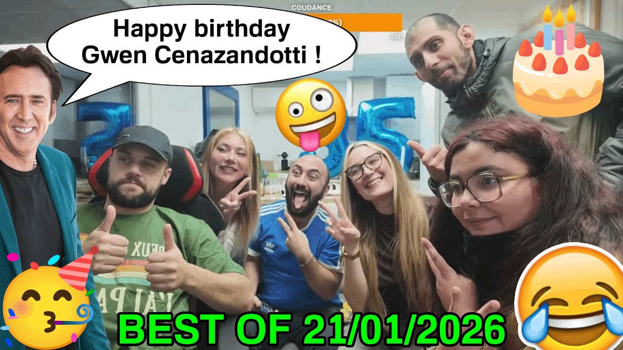 GWEN FETE SES 35 ANS AVEC SA TEAM 🥳 3 CHEVEUX LACHE DES VANNES 😂 / Best of du 21/01/2026