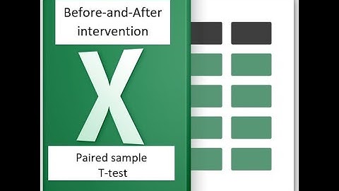 How to do a Paired T-test with Excel ?