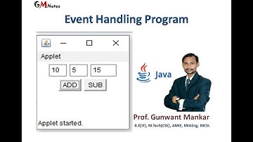 AJP - 22517 | Unit-III EventHandling | Program for Adding & Substracting numbers Applet Program.
