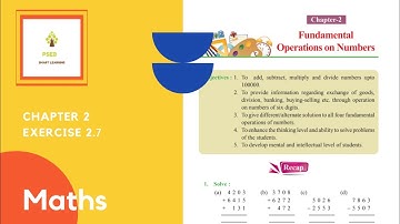 class 5 mathematics// chapter no 2 // exercise 2.7 part1,2// by pseb smart learning