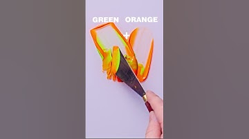 Mint Green + Orange Color Mix ASMR ! Guess the color ! #guessthecolor #asmr