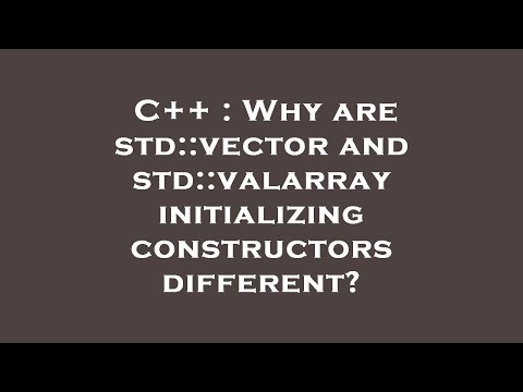 C++ : Why are std::vector and std::valarray initializing constructors different?