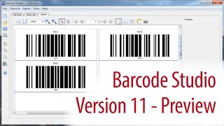 Barcode Studio Version 11 - Preview