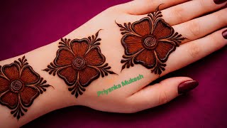 Very simple unique style mehndi design for back hand|new easy mehndi design 2026 | mehandi designs| screenshot 4