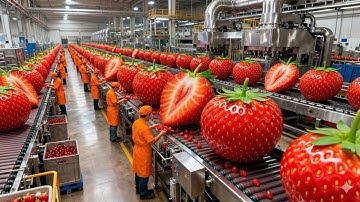 Inside a High-Tech Strawberry Factory: From Farm to Fresh Produce (The Whole Process)