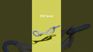 Blender: 16 vs 1024 faces