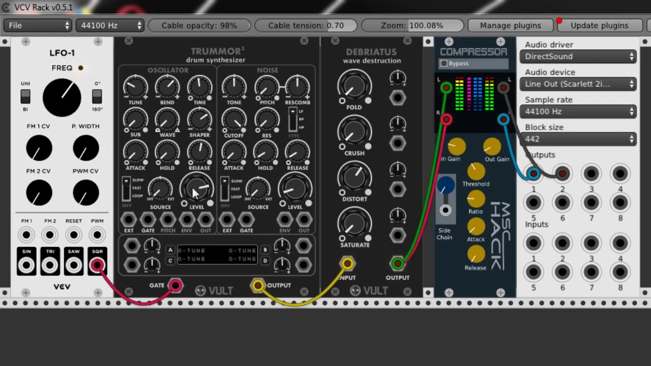 VCV RACK DEMO (old version) | Vult - Trummor 2