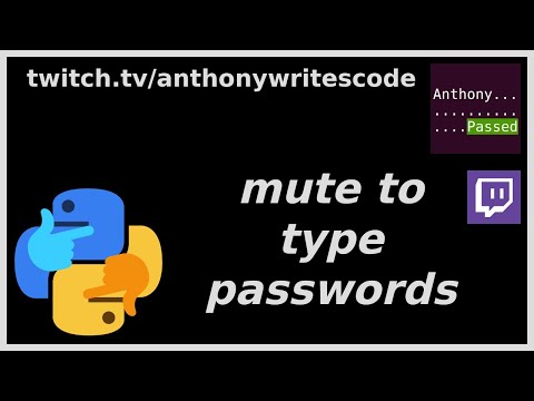 (stream faq) why you should mute to type passwords