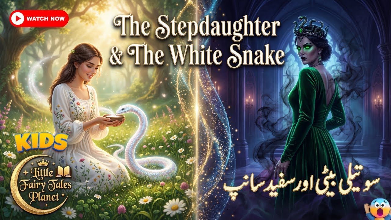 Stepdaughter and white snake💔💔 | urdu stories | Hindi fairy tales | 