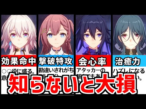 【崩壊スターレイル】必ず覚えて！キャラの必須ステータス完全解説！【崩スタ/育成】