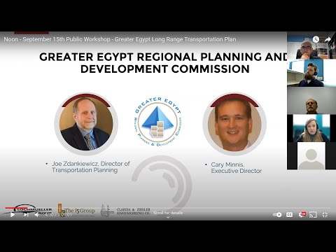 Noon September 15th Public Workshop Greater Egypt Long Range Transportation Plan