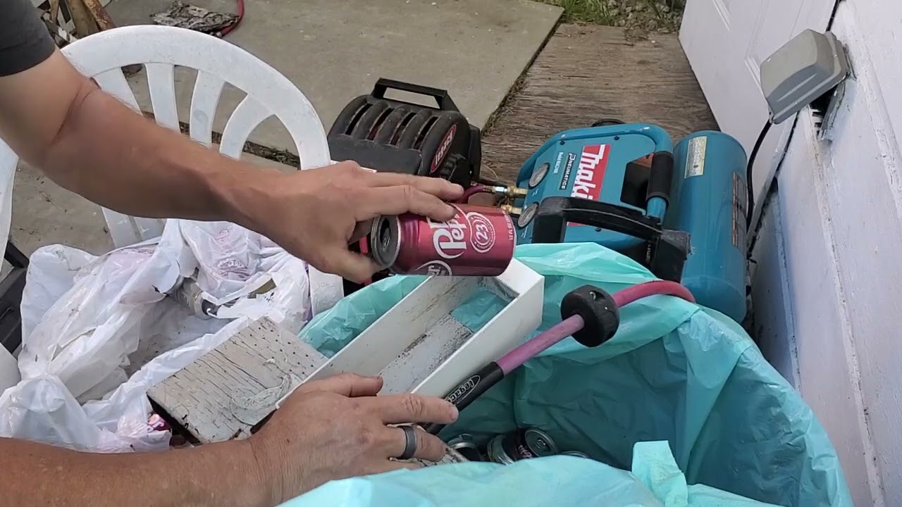 Pneumatic can crusher YouTube