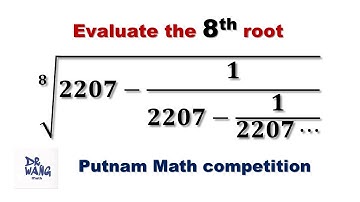 Find the 8th root of a continued fraction. Putnam Math Competition Question