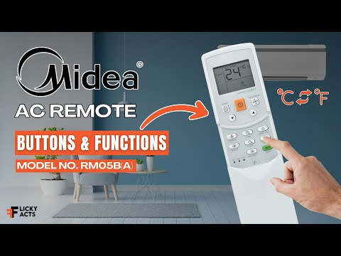 Midea AC Remote Buttons & Functions (Model No: RM05B(A)) | Heat Pump Remote Guide