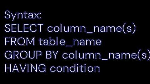 MySQL #having Clause: Beginner