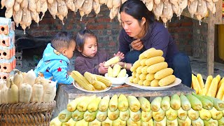 Download Lagu Harvest Giant Corn to sell at the market with single mom | Cook delicious corn MP3