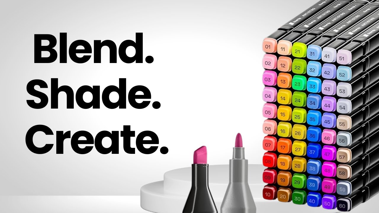 Blend. Shade. Create 🎨 Dual Tip Alcohol Markers Set Review