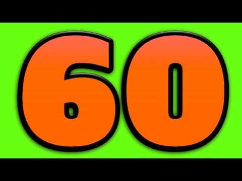60 seconds countdown timer with alarm #timer #countdowntimer #greenscreen