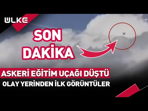 #SONDAKİKA Konya'da Askeri Eğitim Uçağı Düştü! Olay Yerinden İlk Görüntüler...