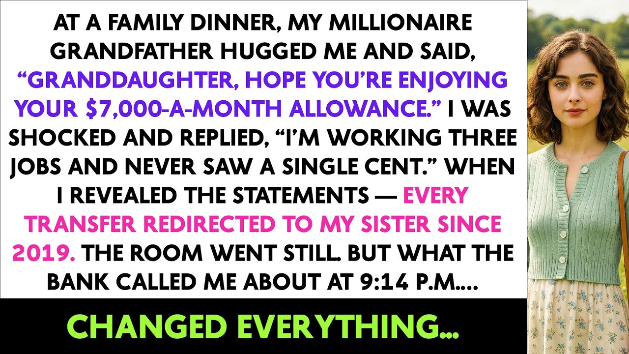 At A Family Dinner, My Millionaire Grandfather Hugged Me And Said, “Granddaughter, Hope You’re Enjoy