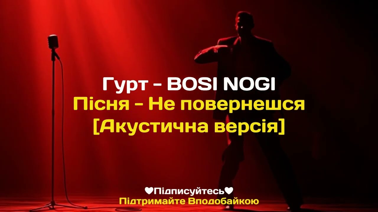 BOSI NOGI - Не Повернешся (Акустична версія) [lyrics video]