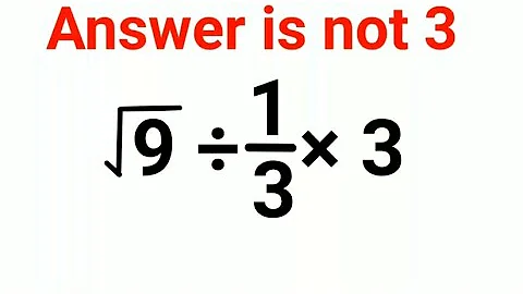 Root of 9 ÷1/3×3 The answer is not 3. Many got it wrong!  Ukraine Math Test #math #ukraine