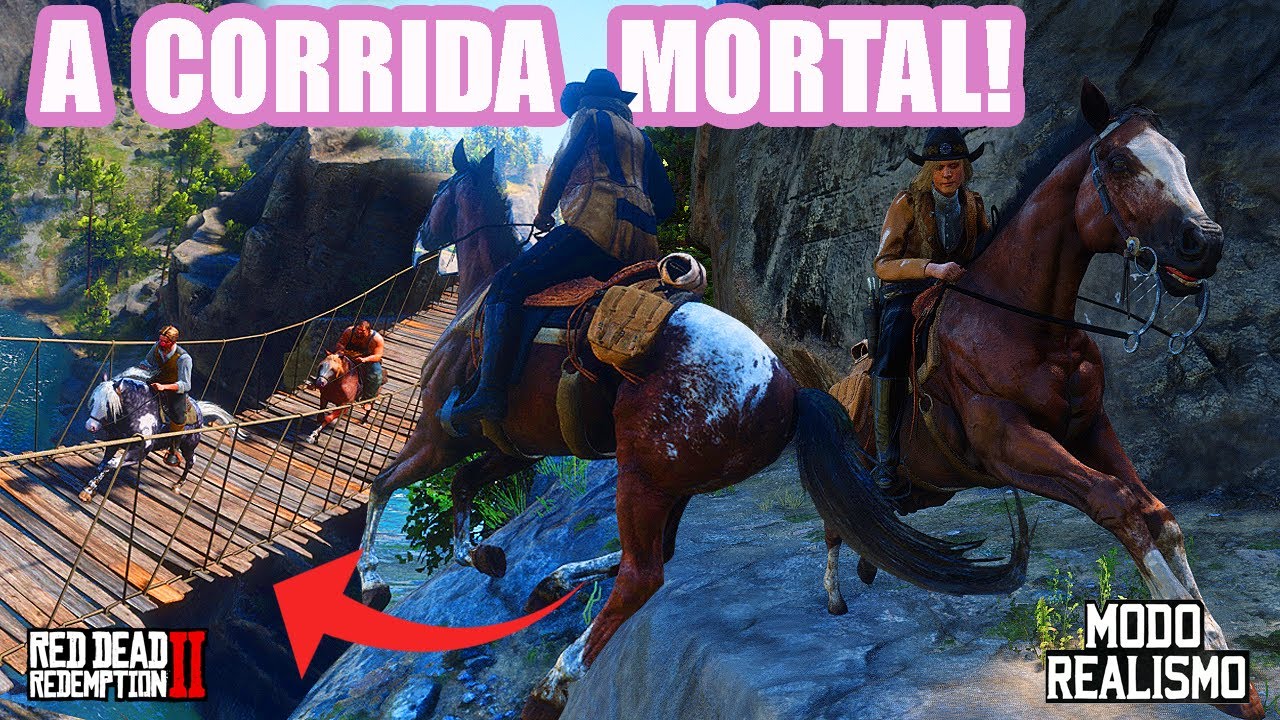 QUASE CAI DO DESFILADEIRO!A corrida MAIS DIFÍCIL!MODO REALISMO Uma vaqueira no velho oeste ep18 RDR2