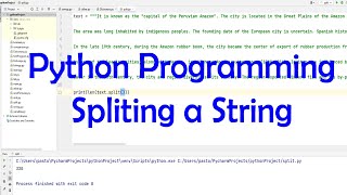 Learn Python Programming - Splitting a String
