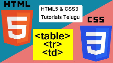 Table tag html Tutorial in Telugu | html5 and css3 tutorials in Telugu | Today Tech Topic