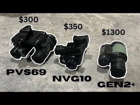   Budget Analog NV Vs Budget Digital Night Vision PVS69 Vs NVG10 Vs Photonis Gen2