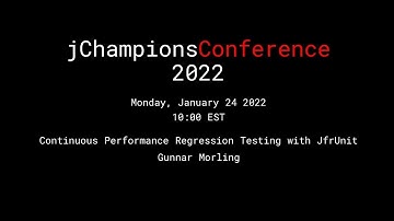 Gunnar Morling - Continuous Performance Regression Testing with JfrUnit