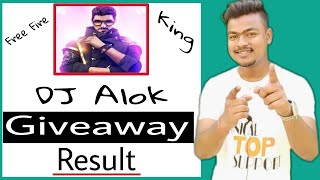 Free fire dj alok character giveaway result
