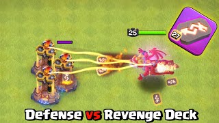 New Revenge Deck Equipment vs Every Max Defense! - Clash of Clans screenshot 3