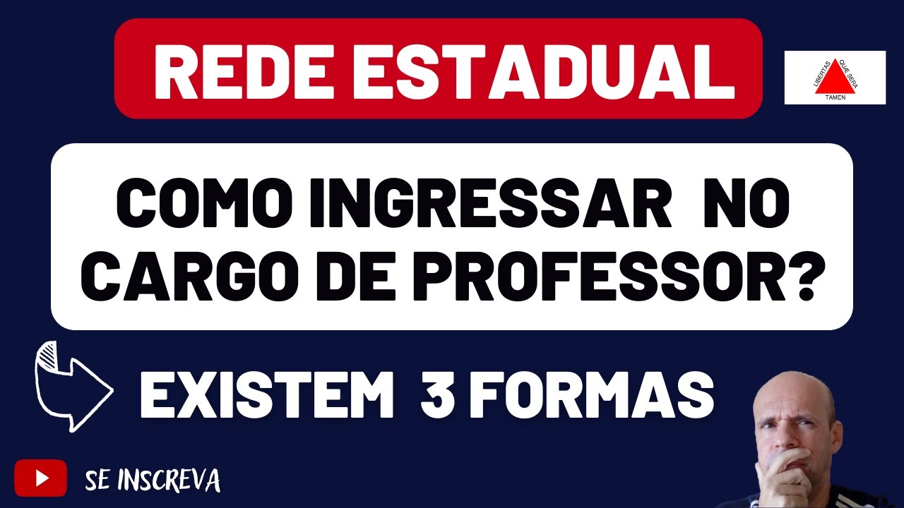 COMO INGRESSAR NA REDE ESTADUAL DE EDUCAÇÃO DE MG NO CARGO DE PROFESSOR - SÃO TRÊS FORMAS DISTINTAS