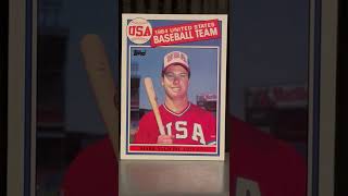 Big Mac Team USA Mark McGwire 1985 Topps Rookie baseball card review Oakland A’s Athletics Cardinals