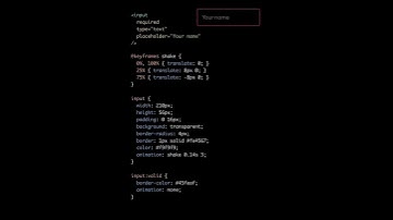 CSS Shaking Validation    #frontend #html #css #coding #developer