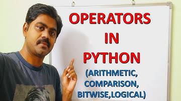 PYTHON OPERATORS PART1(ARITHMETIC,COMPARISON,LOGICAL,BITWISE OPEARTORS) | OPERATORS IN PYTHON
