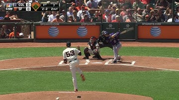 COL@SF: Heston strikes out Tulo in the 1st inning