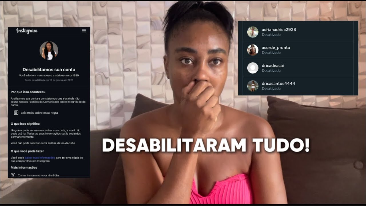 @instagram DESABILITOU MINHA CONTA OFICIAL DE 42 Mil SEGUIDORES 😭💔 E MAIS 6 CONTAS!