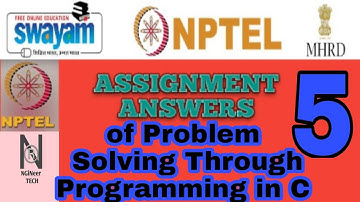 Problem solving through programming in c || Assignment 5 answers || NPTEL 2021